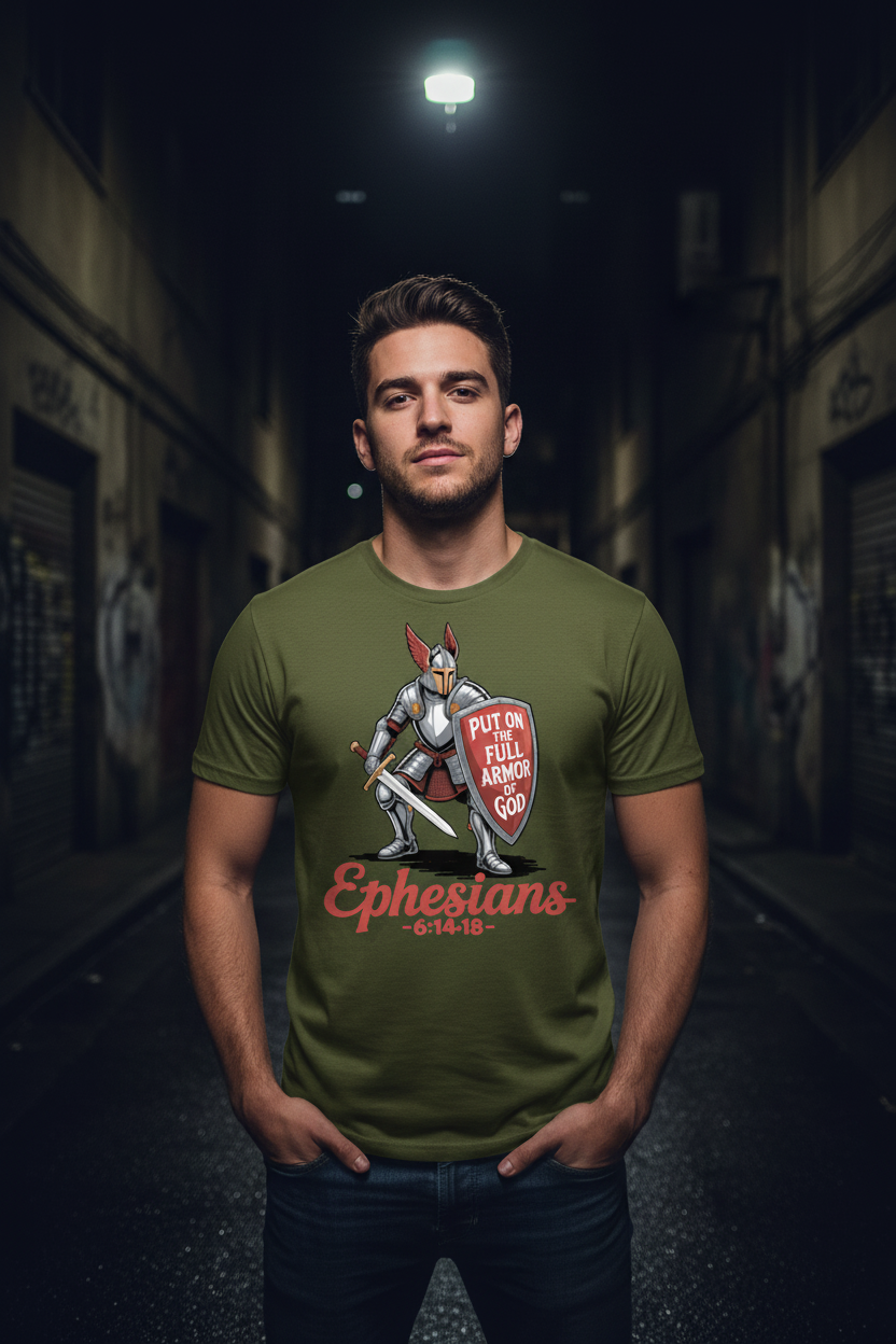 Full Armor of God - Dark Alley Olive Mockup