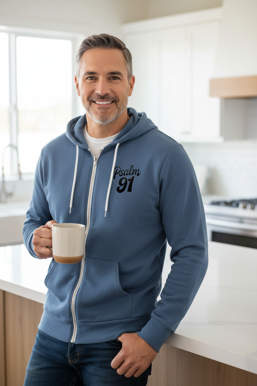 Psalm 91 - Steel Blue Kitchen Mockup